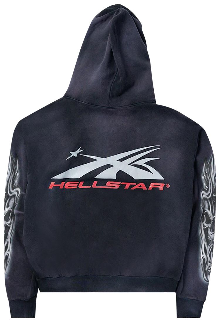 Hellstar Airbrushed Skull Hoodie Black CK24121904