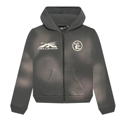 Hellstar Sports Zip-Up Hoodie Grey CK24121901 01