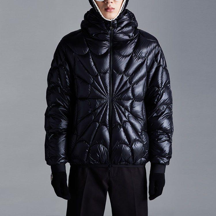 Moncler Black Violier Spider Web Quilted Down Jacket CK241218