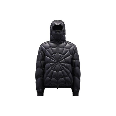Moncler Black Violier Spider Web Quilted Down Jacket CK241218 01