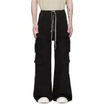 Rick Owens Drkshdw Black Jumbo Belas Denim Cargo Pants YZ 24121901
