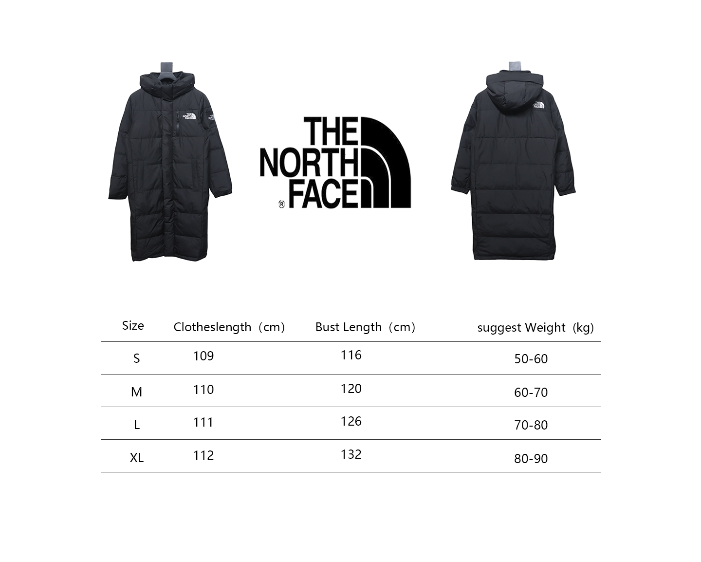 The North Face Long Down Jacket Black CK 3602023026