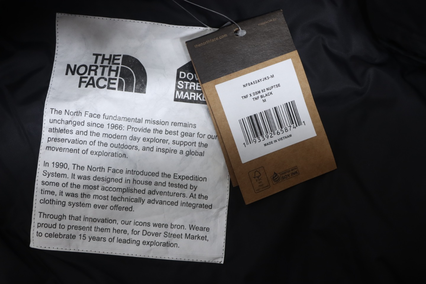 The North Face x Dover Street Market 1992 Nuptse Down Jacket Black CK 4202023032