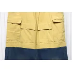 Balenciaga Patch Cotton Wide Cargo Pants Beige Blue CK 3102024020
