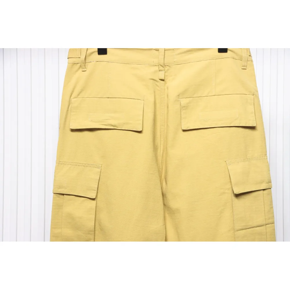 Balenciaga Patch Cotton Wide Cargo Pants Beige Blue CK 3102024020