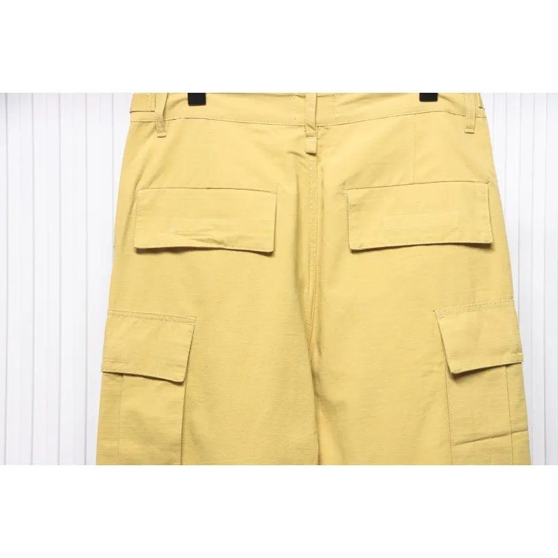 Balenciaga Patch Cotton Wide Cargo Pants Beige Blue CK 3102024020