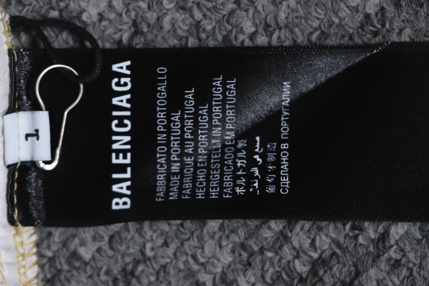 Balenciaga Patch Cotton Wide Cargo Pants Beige Blue CK 3102024020