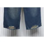 Balenciaga Patch Cotton Wide Cargo Pants Beige Blue CK 3102024020