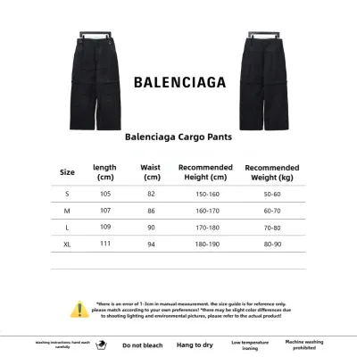 Balenciaga Removable Cargo Pants Black CK WH3902024027 02