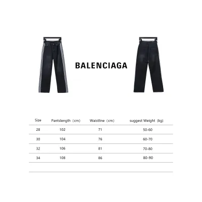 Balenciaga x Adidas Side Stripes Baggy Jeans in Black CK 2802024016 02