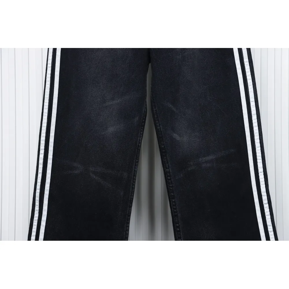 Balenciaga x Adidas Side Stripes Baggy Jeans in Black CK 2802024016