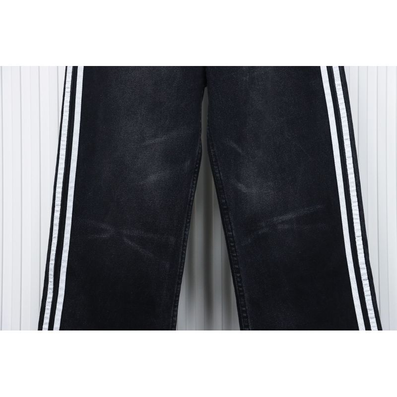 Balenciaga x Adidas Side Stripes Baggy Jeans in Black CK 2802024016