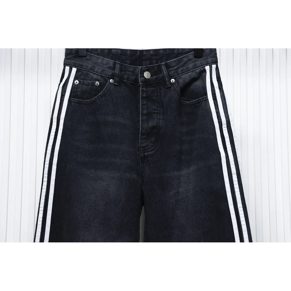 Balenciaga x Adidas Side Stripes Baggy Jeans in Black CK 2802024016
