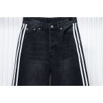 Balenciaga x Adidas Side Stripes Baggy Jeans in Black CK 2802024016