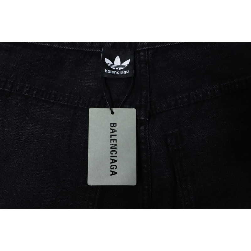 Balenciaga x Adidas Side Stripes Baggy Jeans in Black CK 2802024016