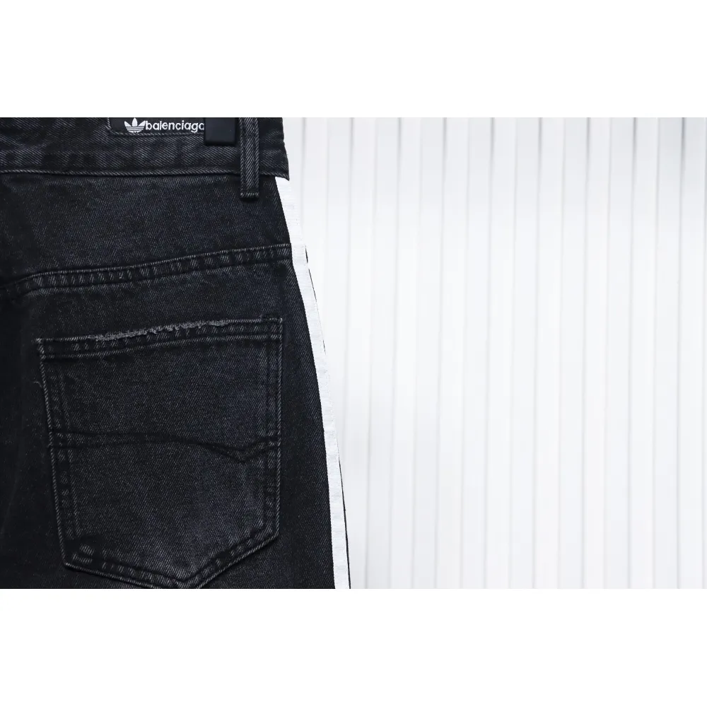 Balenciaga x Adidas Side Stripes Baggy Jeans in Black CK 2802024016