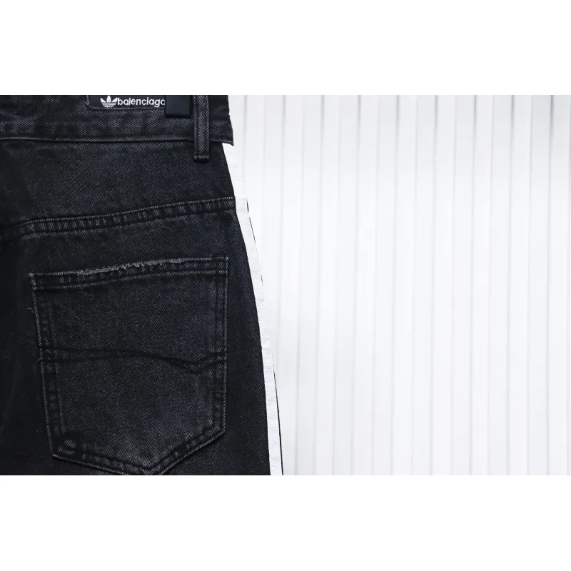Balenciaga x Adidas Side Stripes Baggy Jeans in Black CK 2802024016