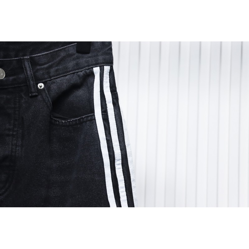 Balenciaga x Adidas Side Stripes Baggy Jeans in Black CK 2802024016