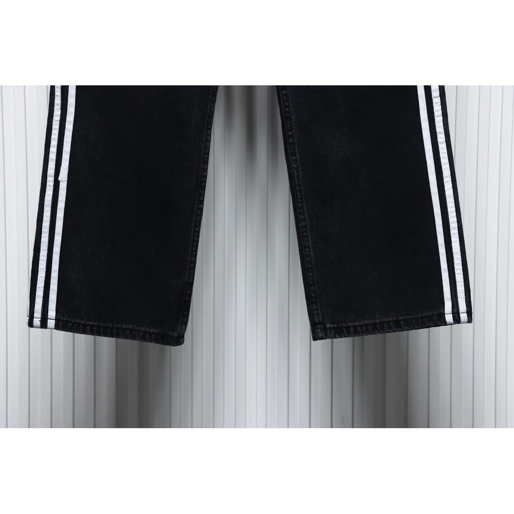 Balenciaga x Adidas Side Stripes Baggy Jeans in Black CK 2802024016