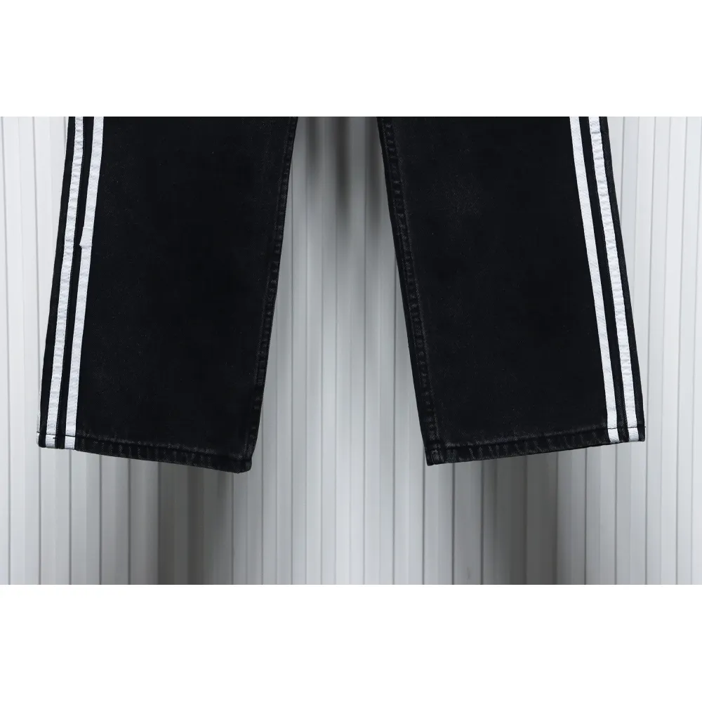 Balenciaga x Adidas Side Stripes Baggy Jeans in Black CK 2802024016