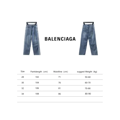 Balenciaga x Adidas Side Stripes Baggy Jeans in Blue CK 2802024016 02