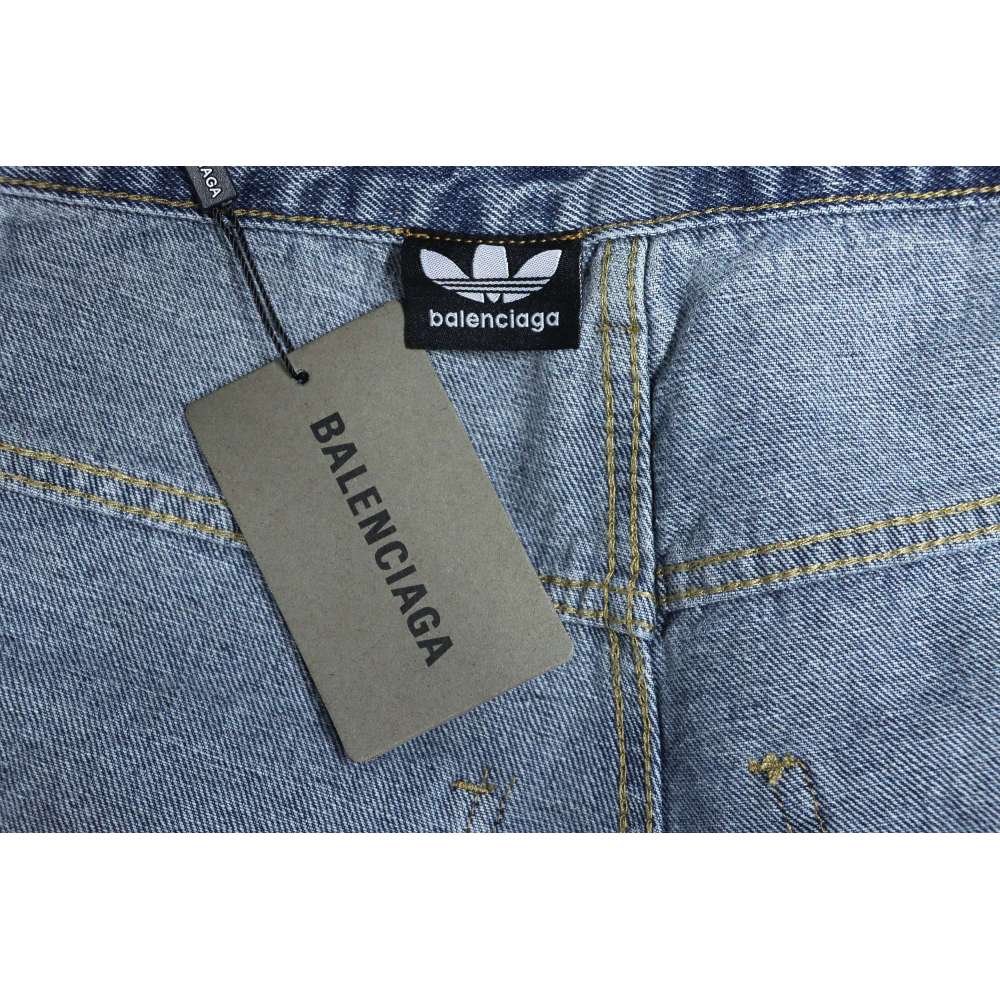 Balenciaga x Adidas Side Stripes Baggy Jeans in Blue CK 2802024016
