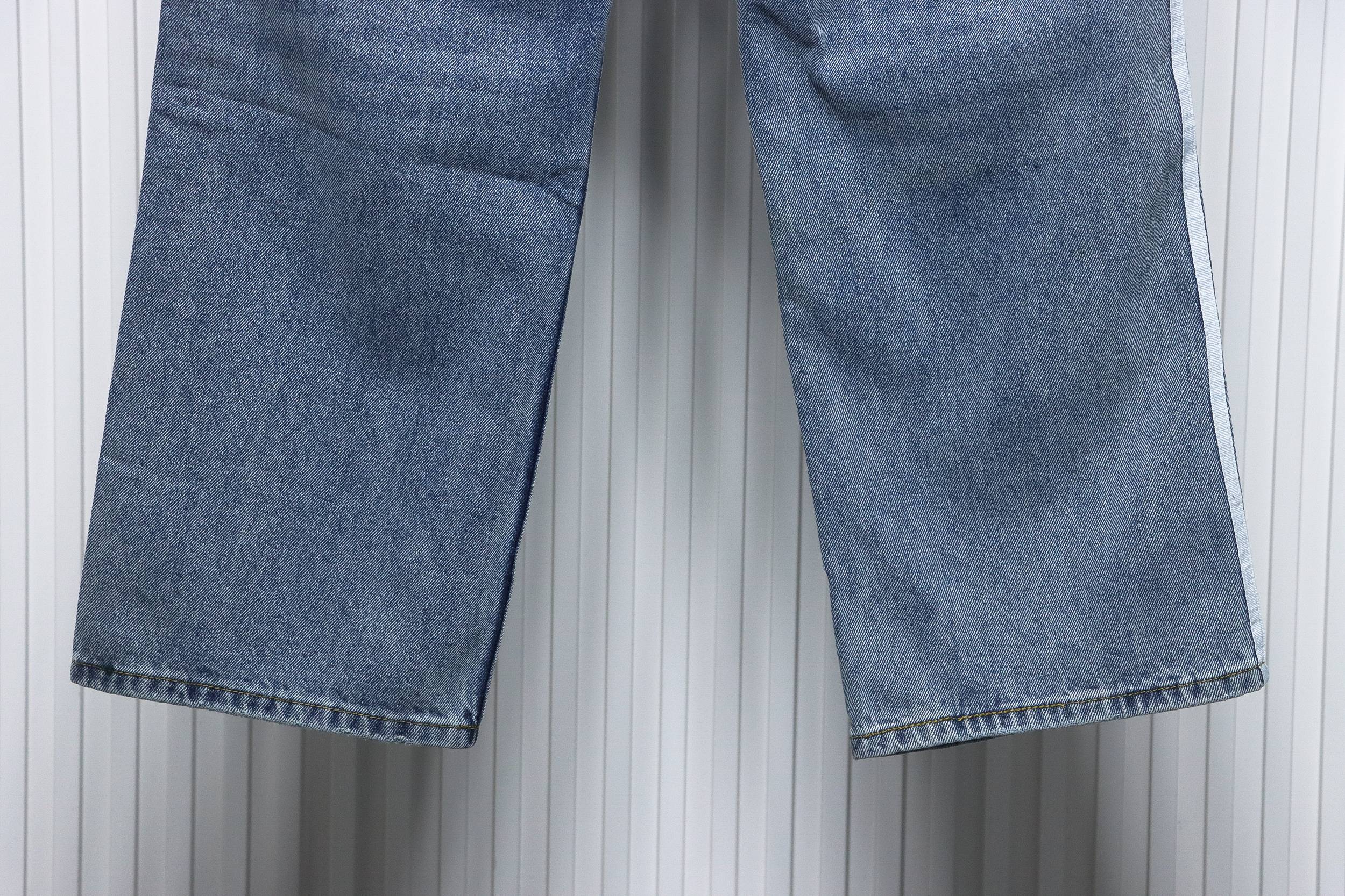 Balenciaga x Adidas Side Stripes Baggy Jeans in Blue CK 2802024016