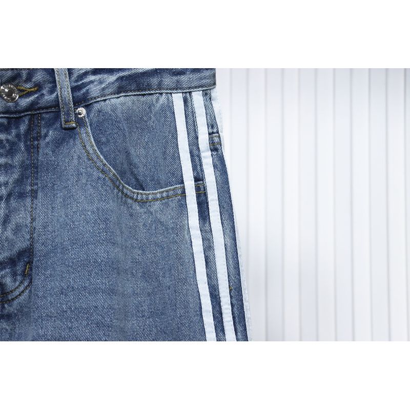Balenciaga x Adidas Side Stripes Baggy Jeans in Blue CK 2802024016
