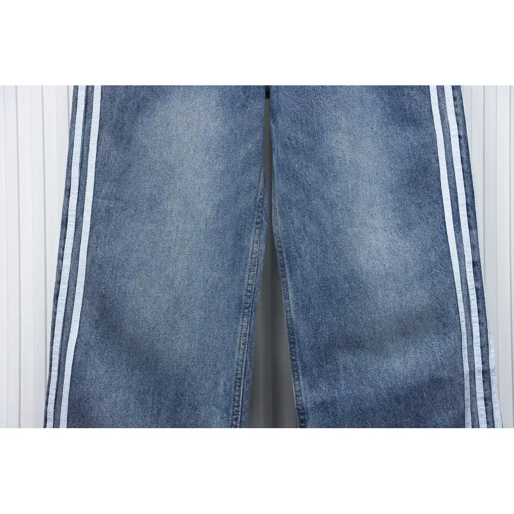 Balenciaga x Adidas Side Stripes Baggy Jeans in Blue CK 2802024016