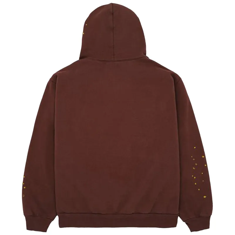 Sp5der x Young Thug Web Hoodie Brown YZ GE916
