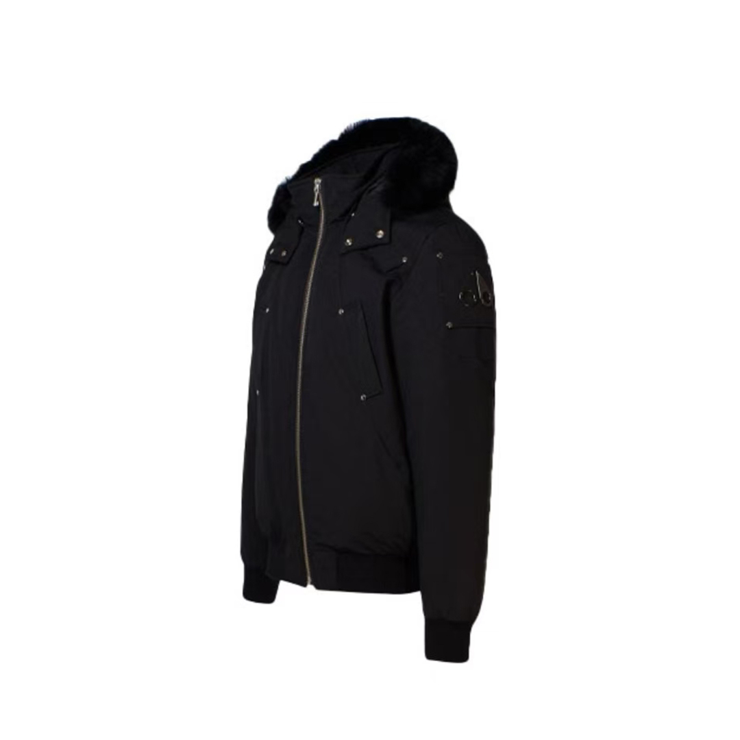 Moose Knuckles Original Ballistic Bomber Jacket Black/White（NFC）YZ241223