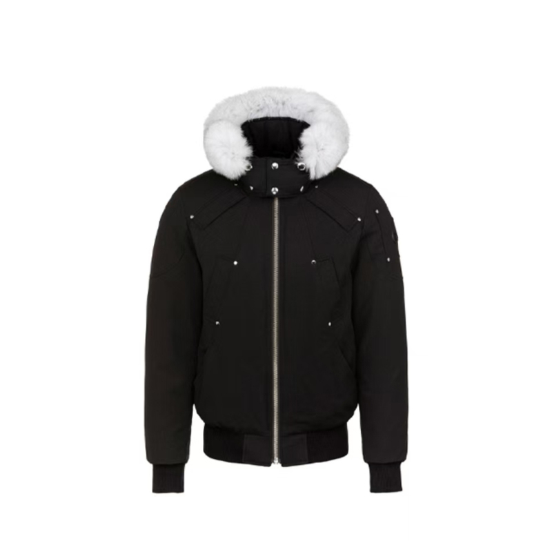 Moose Knuckles Original Ballistic Bomber Jacket Black/White（NFC）YZ241223