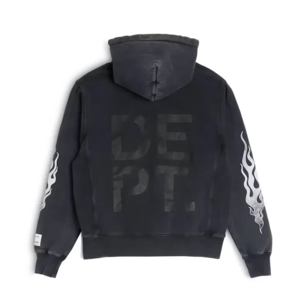 Gallery Dept. Flames Hoodie Black CK20241225