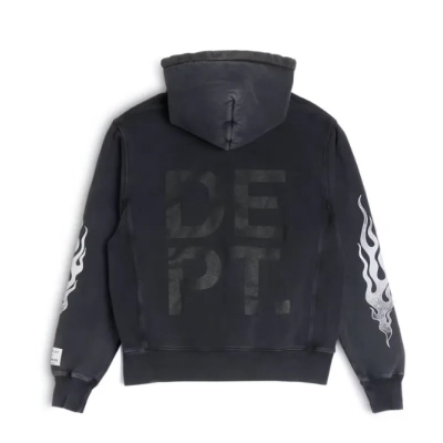 Gallery Dept. Flames Hoodie Black CK20241225 02