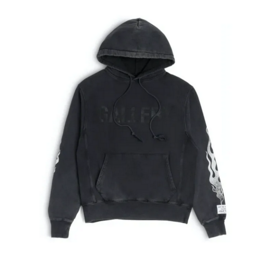 Gallery Dept. Flames Hoodie Black CK20241225