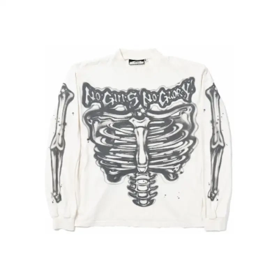 Hellstar Airbrushed Bones Longsleeve White CK20211225 01
