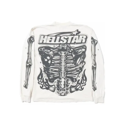 Hellstar Airbrushed Bones Longsleeve White CK20211225 02