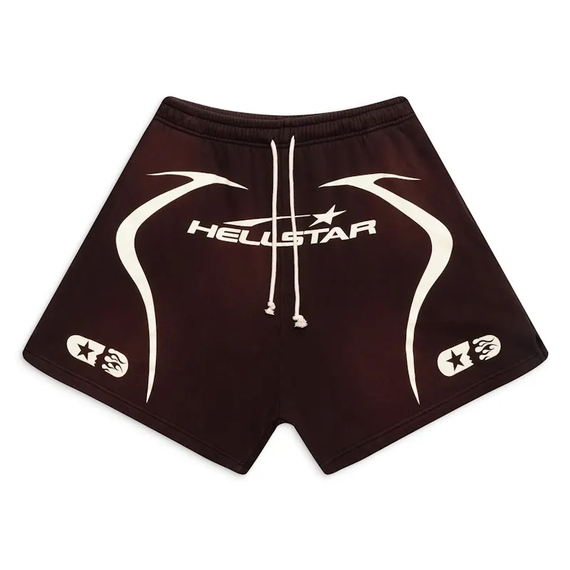 Hellstar Warm Up Shorts Brown