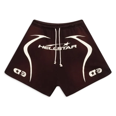 Hellstar Warm Up Shorts Brown 01
