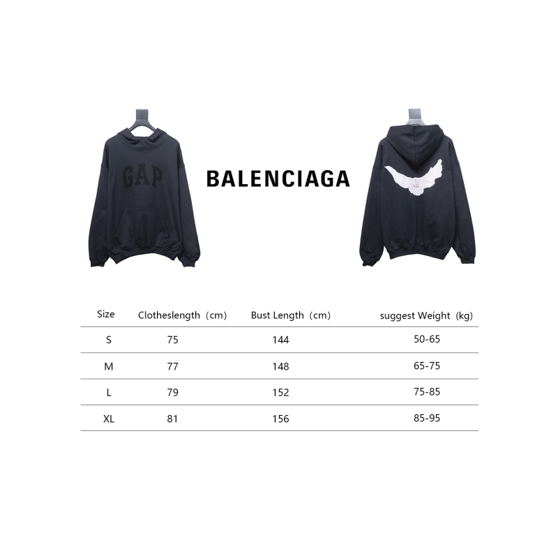 YEEZY x GAP x BALENCIAGA BLACK Hoodie CK20241225