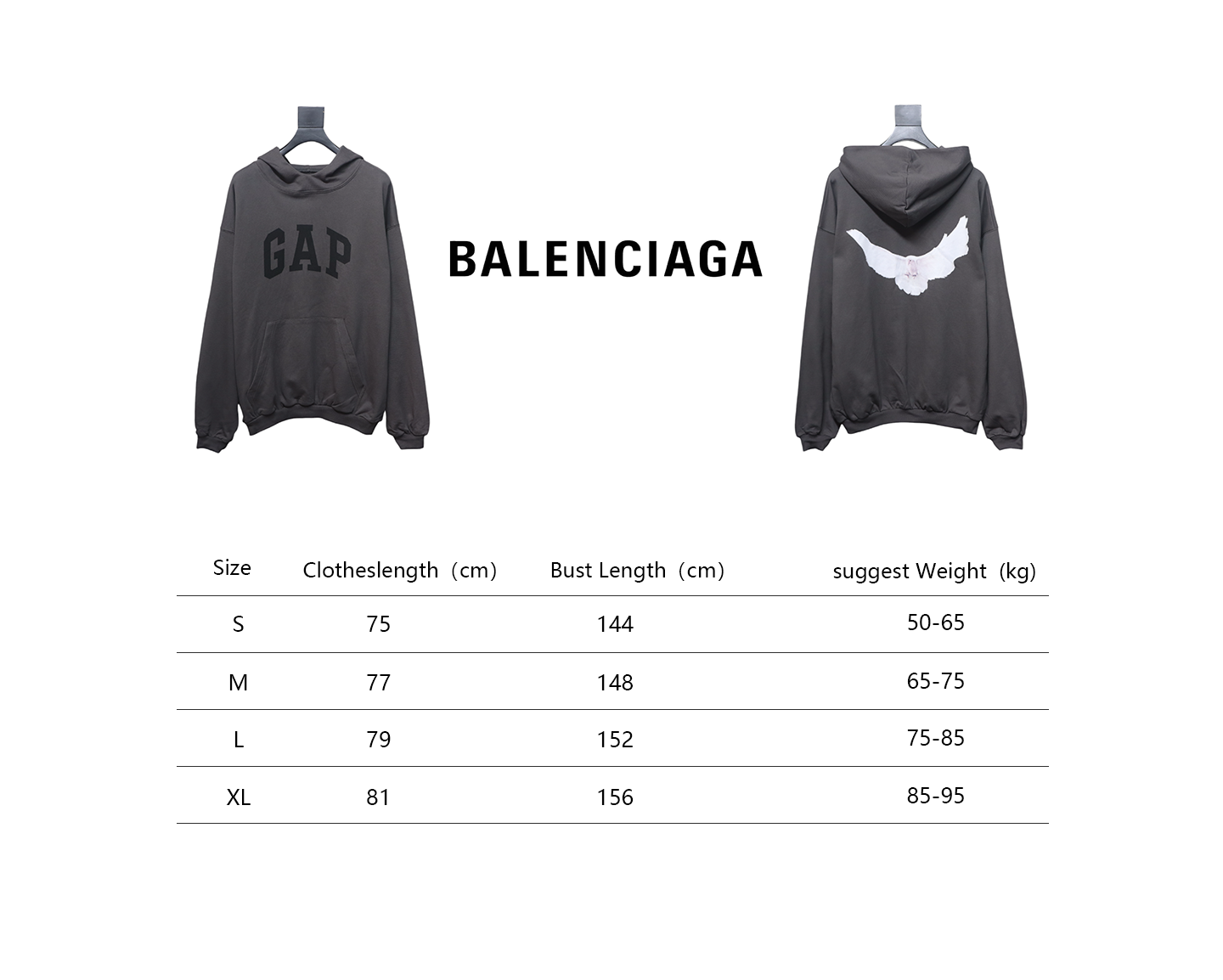 YEEZY x GAP x BALENCIAGA Hoodie Dark Gray CK20241225