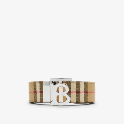  [Add One]  Burberry Thin Reversible Check TB Belt  01