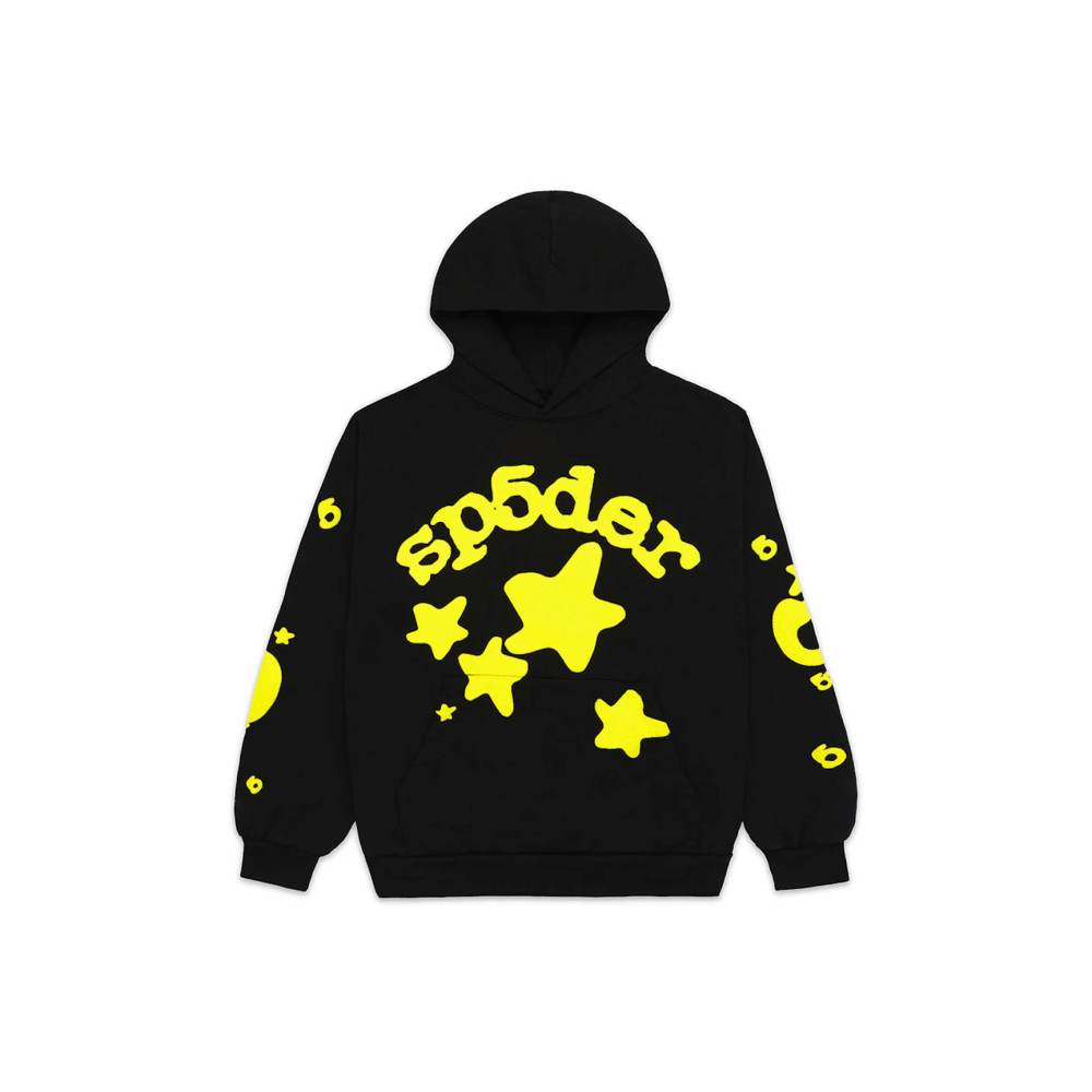 Sp5der Beluga Hoodie Onyx/Yellow YZ GE936