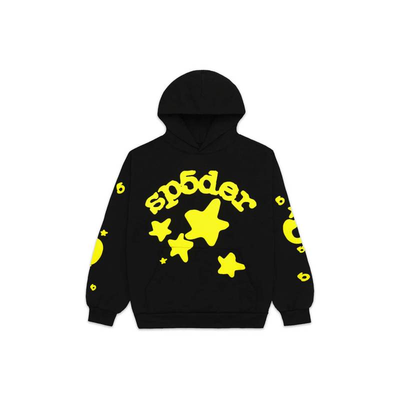 Sp5der Beluga Hoodie Onyx/Yellow YZ GE936