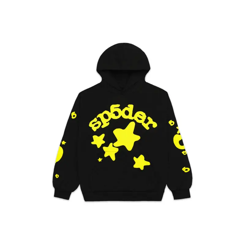 Sp5der Beluga Hoodie Onyx/Yellow YZ GE936