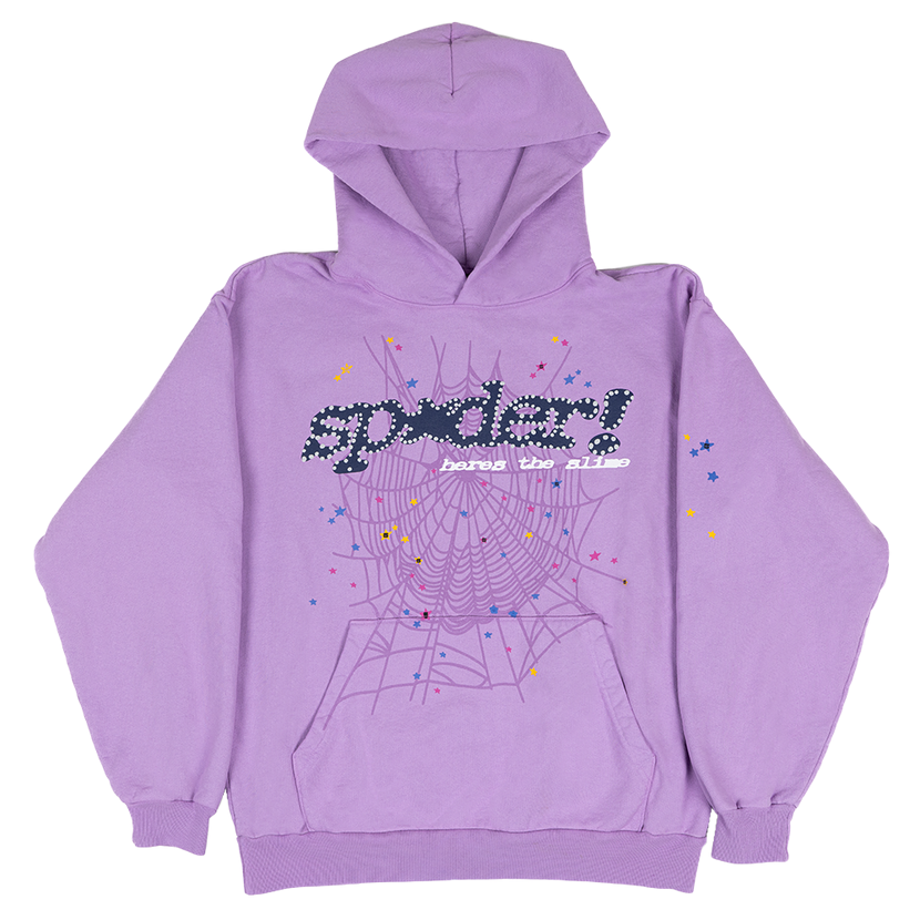 Sp5der Acai Hoodie Purple YZ EG911