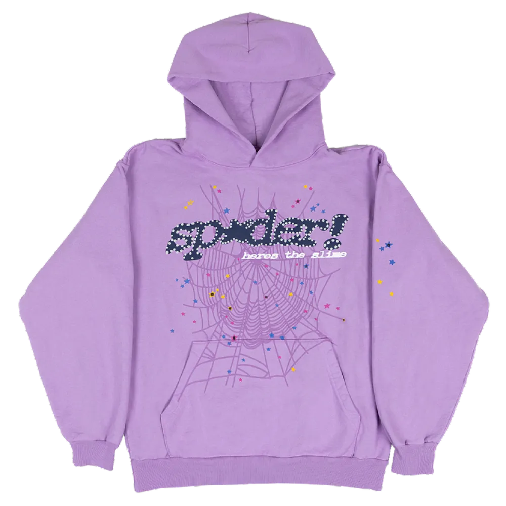 Sp5der Acai Hoodie Purple YZ EG911