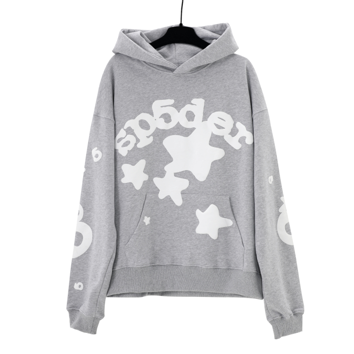 Sp5der Beluga Hoodie Heather Grey YZ EG915