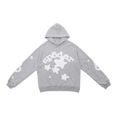 Sp5der Beluga Hoodie Heather Grey YZ EG915 01