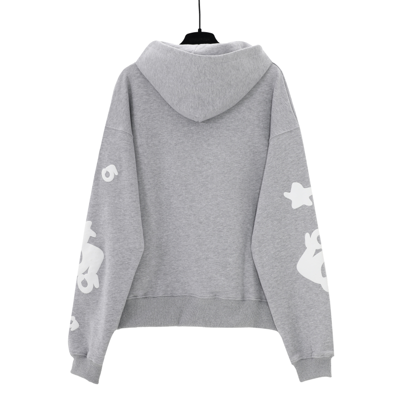Sp5der Beluga Hoodie Heather Grey YZ EG915